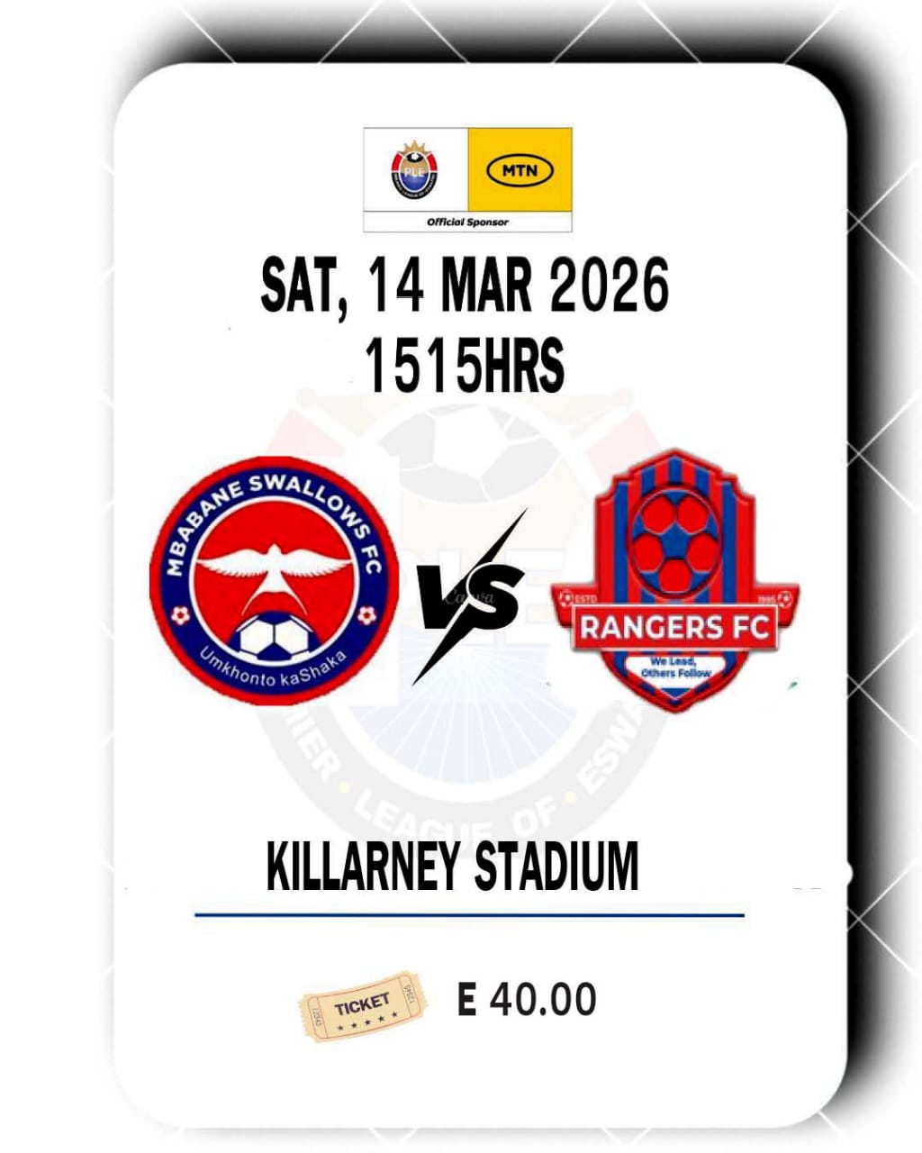 MTN PLE Killarney Sports Ground 140326 Pic